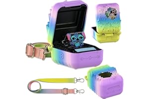 JCHPINE Silicone Cover Case for Bitzee Disney Interactive Toy Digital Pet and Case, Protective Skin Sleeve for Bitzee Disney Virtual Electronic Pets (Rainbow)