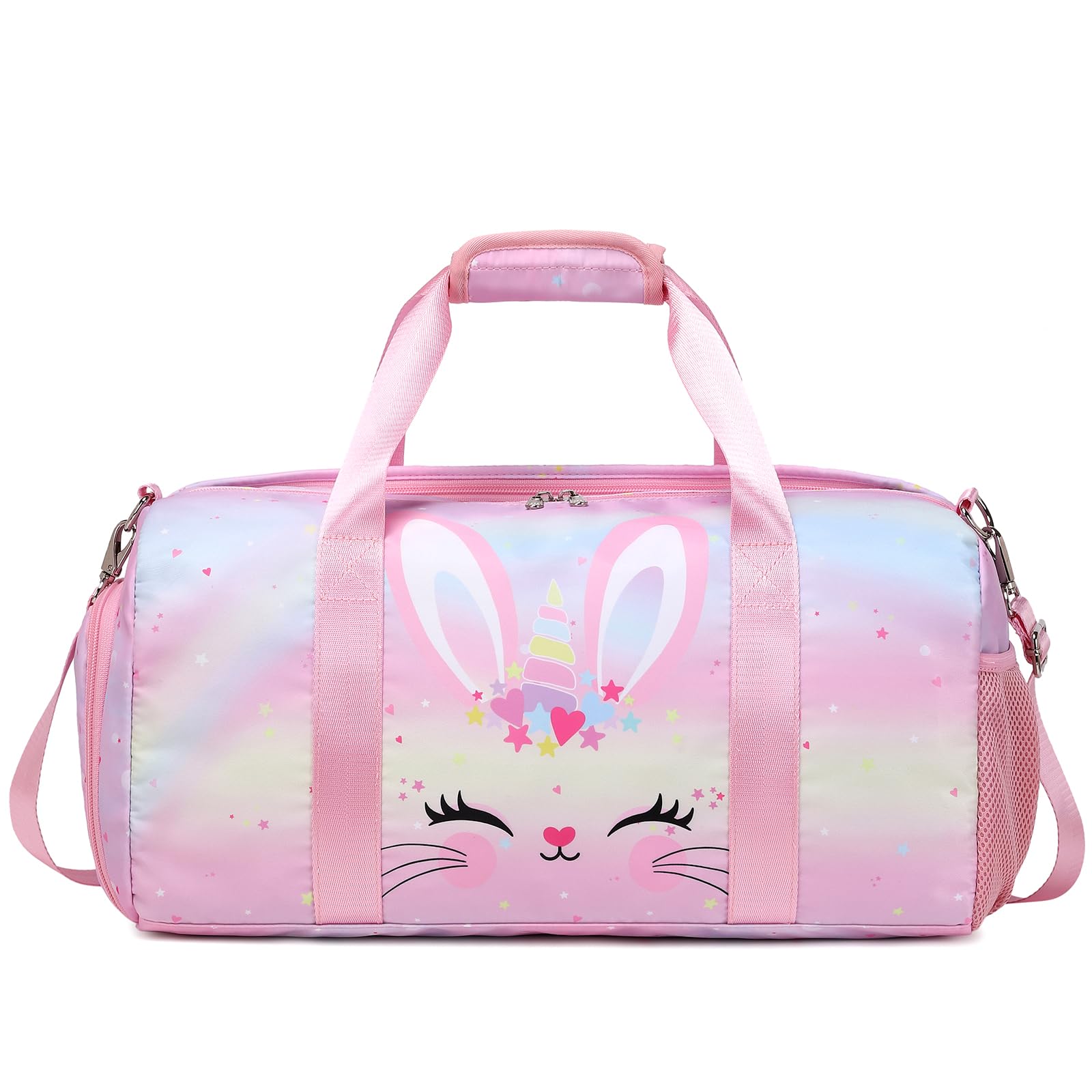 Kirls Girls Sports Duffle Bag - Gym & Travel Duffles with Dry/Wet Separation & Shoes Compartment