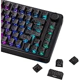 EPOMAKER SmokFiber Keycaps Set, 120 Keys Side-Printed Shine-Through Keycaps | Cherry Profile, Non-Slip, MX-Stem Compatible for 61/68/84/87/98/100/104 ANSI Layout Mechanical Gaming Keyboards