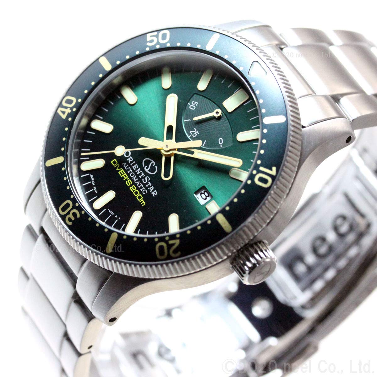ORIENT STAR(オリエントスター) RK-AU0307E Men's Automatic Watch, 200 Meter Diver, Mechanical Silicone Band, Water Resistant for 200m Air Submersion, Green, Dial Color - Green, Watch Sports Diver, 666.6 ft (200 m),