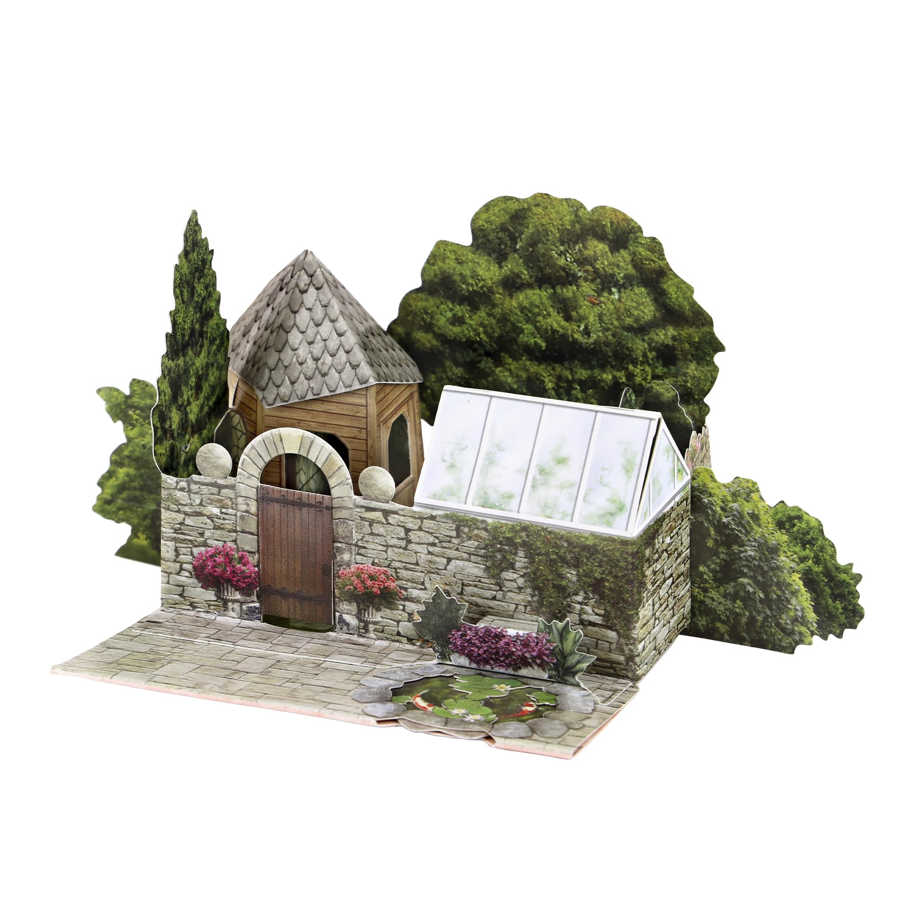 SANTORO 3D Pop Up Greeting Card - The Summer House - New Home, Countryside, Holiday, Birthday, Anniversary