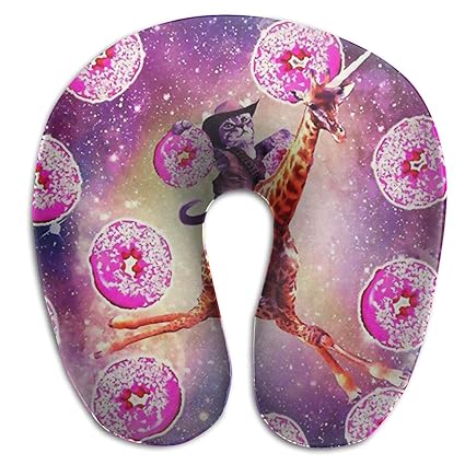 Amazon Com Sara Nell Memory Foam Neck Pillow Cat Take Pink Donuts