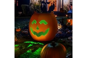 SUCUY Halloween Decorations Outdoor Pumpkin Solar Lanterns, Color Changing Pumpkin Outdoor Halloween Decor Solar Lights, Halloween Lights for Outside, Yard, Patio, Lawn, Porch, Garden Decor