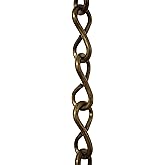 RCH Hardware CH-S50-16-AB-10 Steel Basket Chain, Antique Brass (10 Feet)