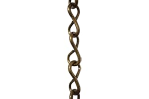 RCH Hardware CH-S50-16-AB-10 Steel Basket Chain, Antique Brass (10 Feet)
