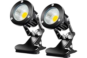 Tongue feast LED Spot Lights Indoor Clamp Up Lights, 2Pack 7W Uplighting Indoor Spotlights,Decorative Lamp Plug 3000K Clip on Lights Warm White Uplights