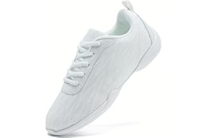 TWDKCHER White Cheer Shoes for Girls Womens Cheer Shoes Girls Cheerleading Shoes Athletic Training Breathable Fabric Lightweight Competition Comfortable Sport Girls Cheer Sneakers Size