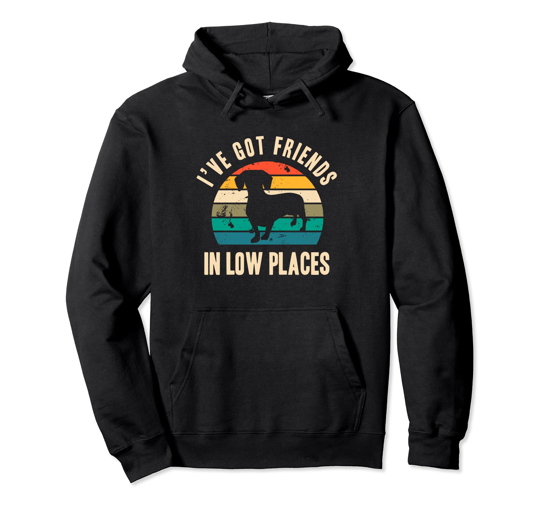 Photo 1 of I've Got Friends In Low Places Funny Dachshund Vintage Gift Pullover Hoodie