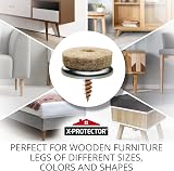 X-Protector Screw-On Felt Pads 24 PCS 20 mm Beige Floor Protectors view 2