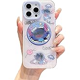 YOUWUMA Magnetic Stand for iPhone 16 pro max Case with Magnetic Kawaii Cute Cartoon Design Soft TPU Shockproof Protective Case for Women Girls (Blue)