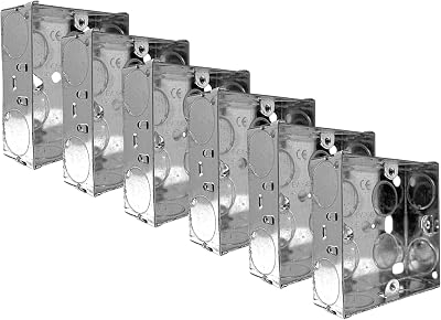 Evoges 1 Gang 25mm Back Box 1.0mm Brass Terminal BS4662 Pack of 6