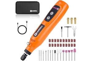 HARDELL Mini Cordless Rotary Tool 3.7V, 5-Speed Rotary Tool Kit with 43 Accessories,Type-C Charging Power Rotary Tool for Eng