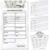 Lewtemi 500 Pieces 6 x 9 Inch Bank Deposit Cash Transmittal Bags Tamper Evident Security Pocket Self Adhesive Clear Polyurethane Bags Audit Friendly for Bank Currency, Checks Receipts