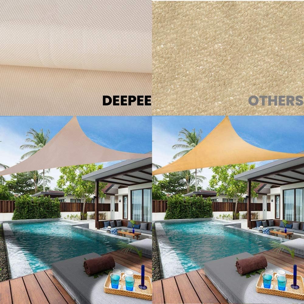 Exteriores Patio deepee 3x3×3m Toldo Vela de Sombra Triángulo para