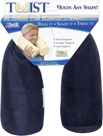 Contour Products Twist Neck Pillow Navy Blue Amazon Ca Health