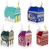 30pcs Ramadan Gift Box, Eid Mubarak Gift Boxes Foldable Goodie Boxes for Presents Paper Party Favor Boxes Eid Al Fitr Boxes for Muslim Party Candies Cakes Gifts
