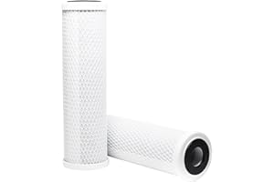 2-Pack Replacement for Compatible with Culligan RVF-10 Activated Carbon Block Filter - Universal 10 inch Filter Compatible with Culligan RVF-10 Exterior Water Filter - Denali Pure Brand