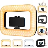 yAyusi Cell Phone Light for Video Recording, Handheld Phone Stabilizer with Light, 8000mAh LED Selfie Phone Ring Light with P