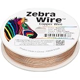 Zebra Coated Natural Copper Wire 24 Gauge 71 Yards 1/4 Pound Spool