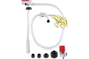Faitio Battery Powered Gas Can Pump, Electric Fuel Transfer Pump for Gasoline, Diesel, Water, 3.4GPM High Flow Automatic Siph