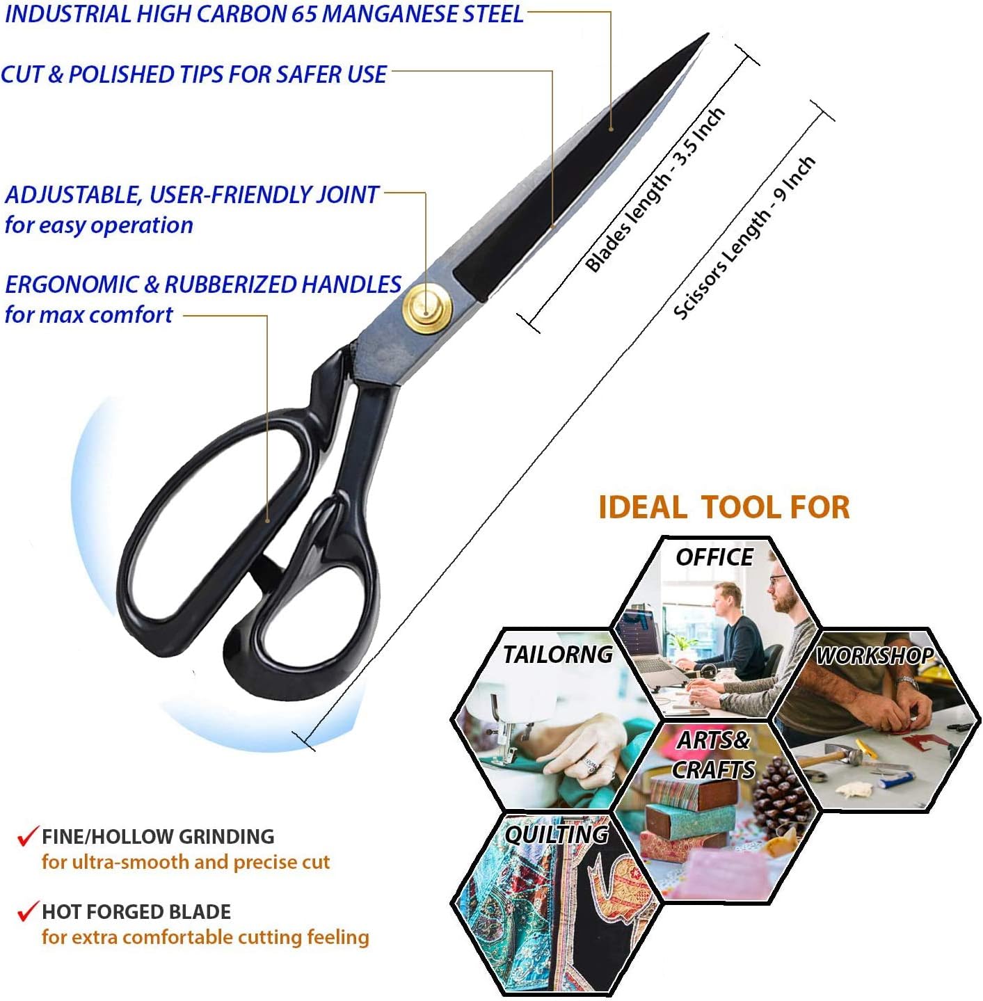Dressmaking Scissors Fabric Scissors Tailor Professional Dressmaker