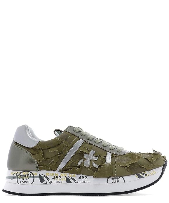 PREMIATA Damen CONNY3621 Grün Baumwolle Sneakers