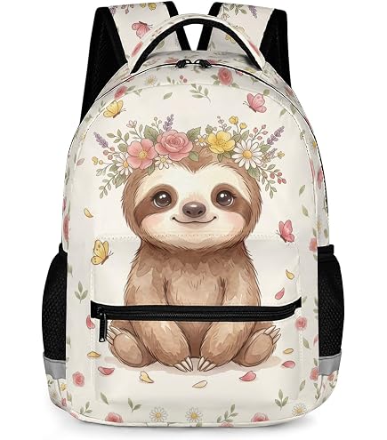 amazon sloth backpack mini BEOIIBIRD Personalized Cute with Lunch Box and Pencil Case Set, Set of 3 Matching Backpacks Combo, Black Boys Girls Bookbag and Pencil Case Bundle offset circle hook the perfect unisex backpack Color:Stickey Brisket Adidas Badge Adidas Classic