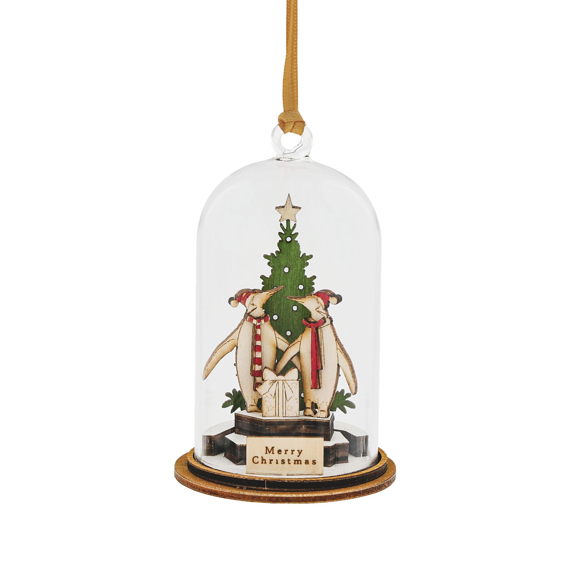 Kloche Domed Hanging Ornament - Merry Christmas