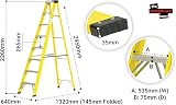 The Workplace Depot 8 Step Fibreglass Ladder EN-131 Certified view 8