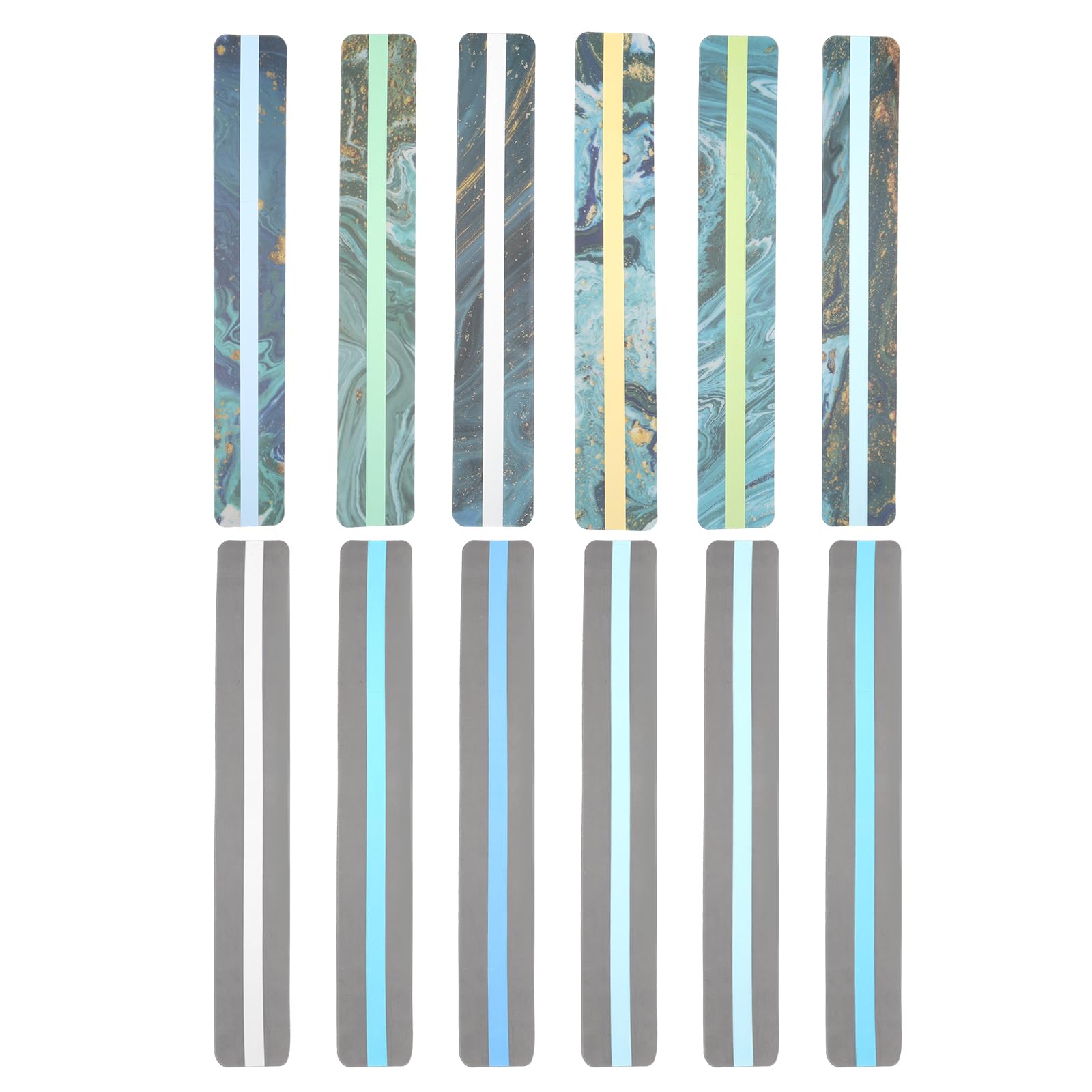 PATIKIL Guided Reading Strips, 12 Pcs Reading Tracking Ruler Highlight Strips Colored Overlay Highlight Bookmarks Help with Dyslexia Teacher Education Supplies(Ocean + Blue)
