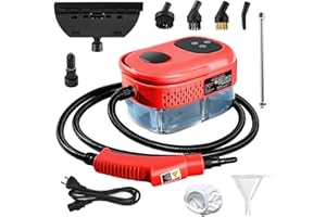 MOVATEK Handheld Steam Cleaner, 1000ml Water Tank, 15S Heat-up Time, Multipurpose Steamer for Home Use, Pressurized Steamer for Cleaning Floor, Upholstery, Grout and Car Red