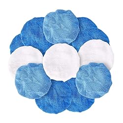 UTSAUTO 12Pcs Microfiber Polishing Bonnet Pads, 5-6
