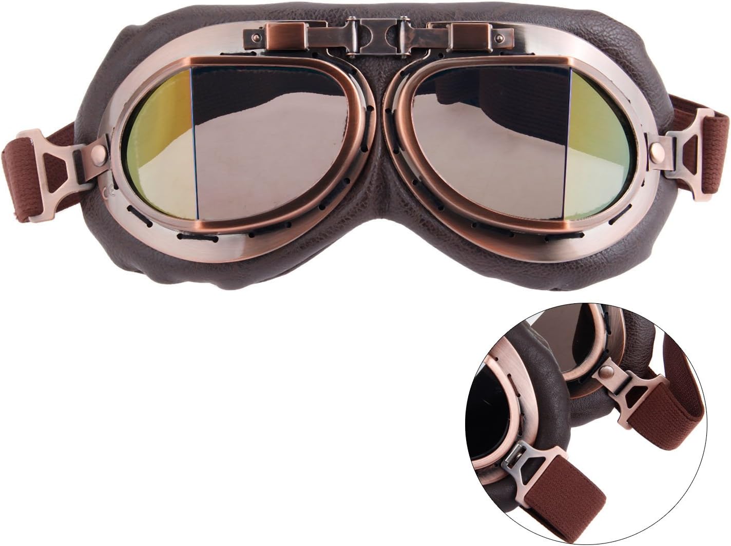 MUXSAM 1PC Motorcycle Goggles Steampunk Vintage Earhart