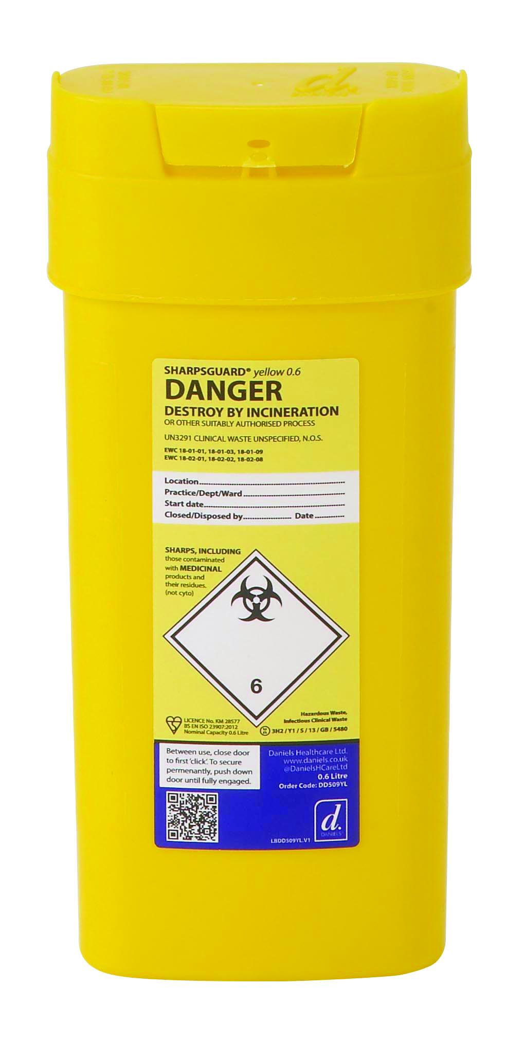 Sharpsguard Disposal Bin - 0.6 L