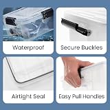Iris Ohyama Air Tight Storage Box 70 L Set of 2 Clips Stackable view 3