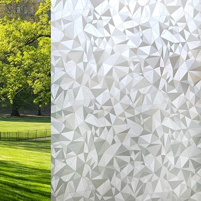 VSUDO Privacy Window Film Diamond Pattern 44.5x200 cm Static Cling