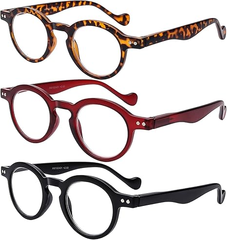 clear round reading glasses