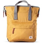 ORI LONDON The Bantry Tote Backpack Bag, Small, Corn | Nylon Tote Backpack, Wide Mouth, Chunky Zippers, Multiple Pockets, Adjustable Straps