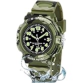 CKV Kids Watch for Boys Girls Ages 5-12, Waterproof Time Teacher Easy to Read Analog Sport Outdoor Children Watches with Soft Band for Kids