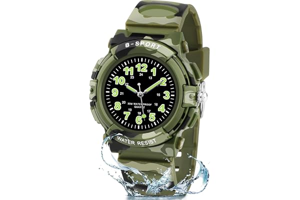 Juboos Kids Watch Analog for Boys Girls Teens Waterproof Sport Wristwatch