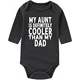 BESDEAR Aunt Is Cooler Than My Dad newborn Outfits Aunties Bestie Baby Clothes Girl Boy Funny infant Bodysuits