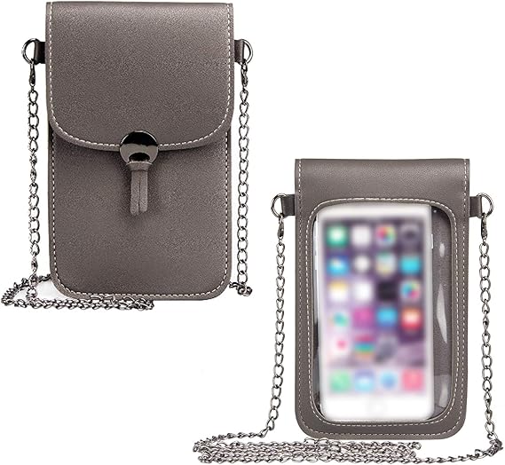 Amazon Sサイズ レディース クロスボディ スマホポシェット ミニショルダー 多機能カードが収納 小さなクロスボディバッグ 女性用ポーチウォレット クラッチ 財布 携帯電話 財布 ケース バッグ 現金ポケット付き 12 2 Cm 暗灰色 Vgvy ショルダーバッグ