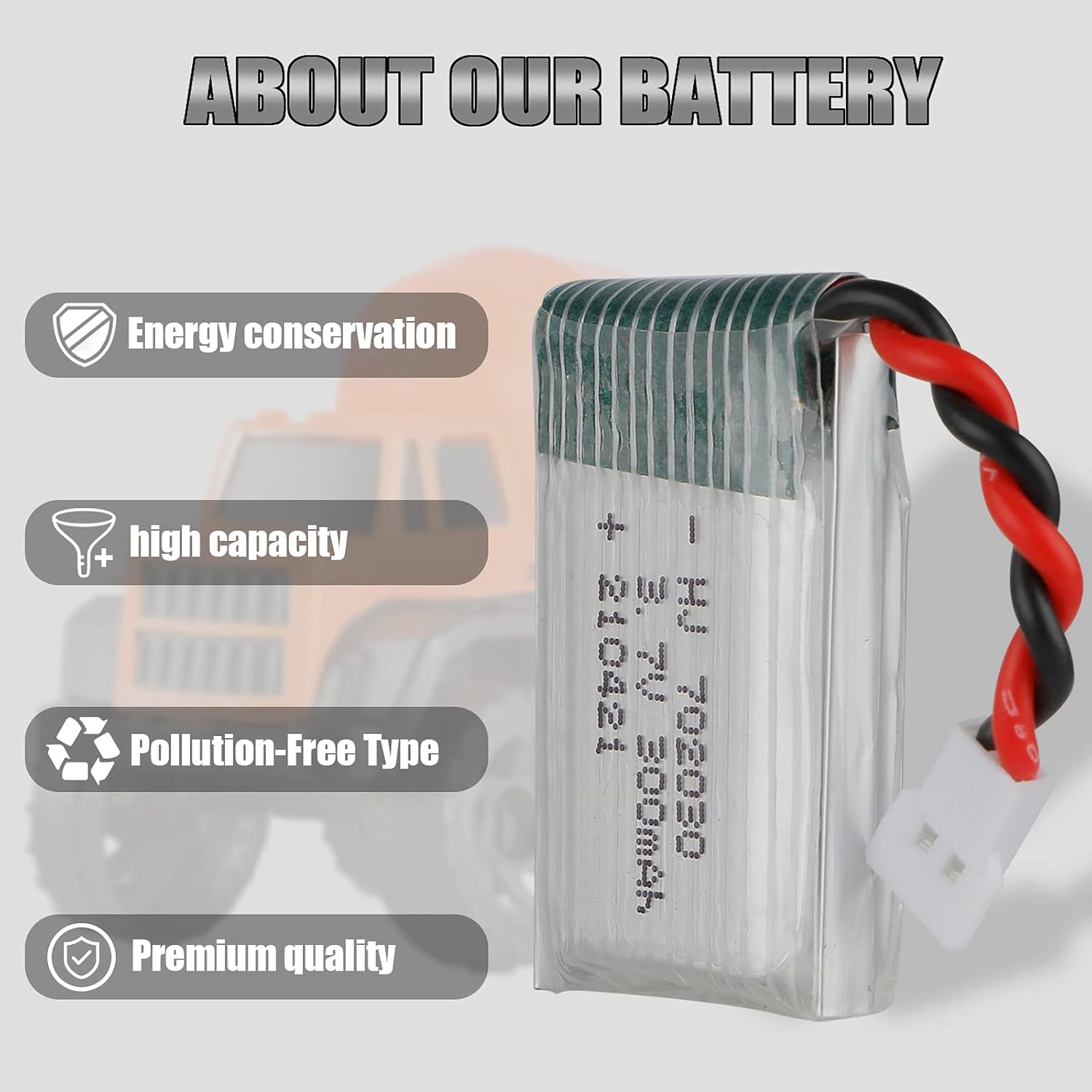 Batteria LiPo 3.7V 702030 300mAh 20C Per Drone, Elicottero, Quadricottero RC