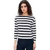 Theory Women's Stripes Boat Neck Tee