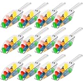 12 Pcs Mini Clear Acrylic Plastic Kitchen Scoops, 5.5" Flat Bottom Ice Scoop for Weddings, Ice, Candy Dessert Buffet, Protein Powders, Coffee, Tea