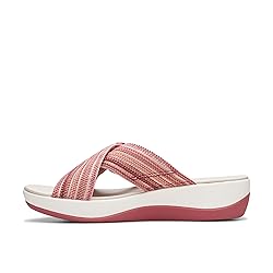 Clarks Women's Arla Wave Slide Sandal, Dusty Rose