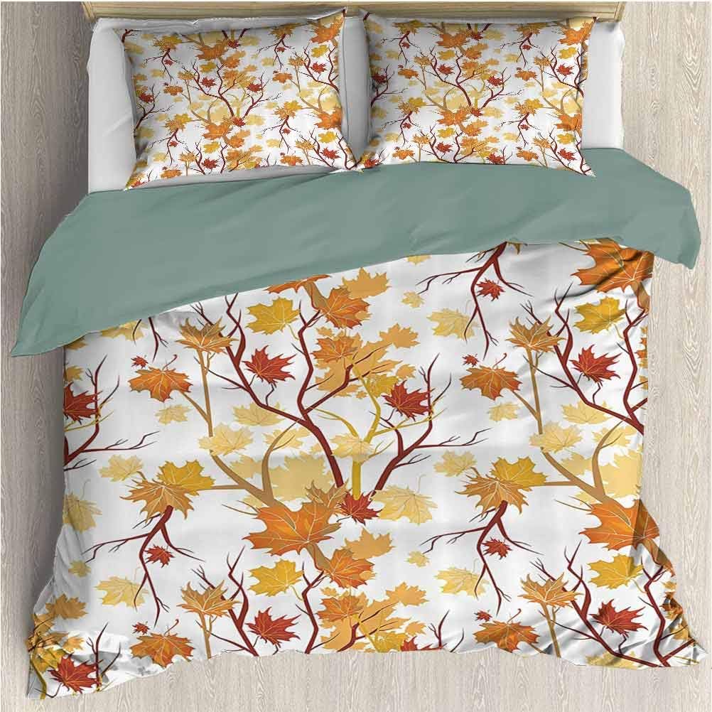 Fall Decorations Bedding Sets Full, Washed Microfiber 3