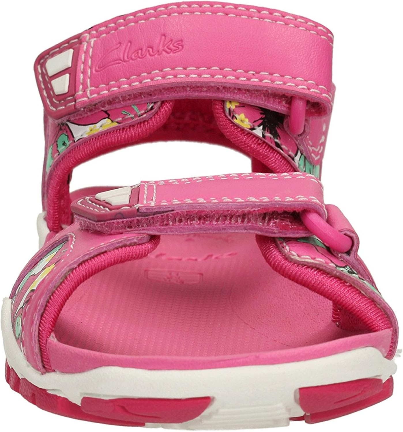 clarks white girls sandals