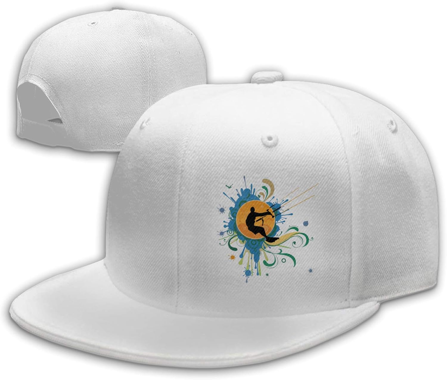 Kite Surfer Unisex Caps Fashion Flat Top Hat Adjustable Baseball Cap