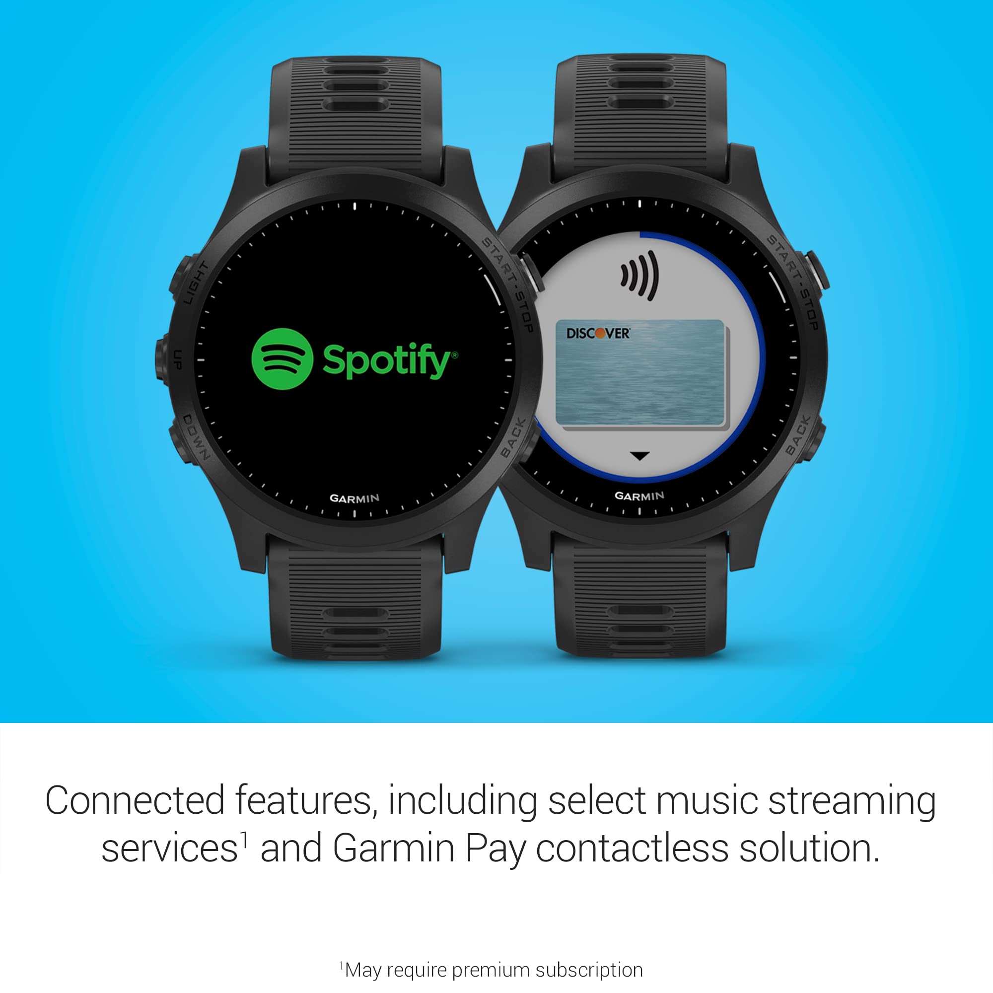 Garmin Forerunner 945, Premium GPS Running/Triathlon Smartwatch with Music, Black (Renewed)